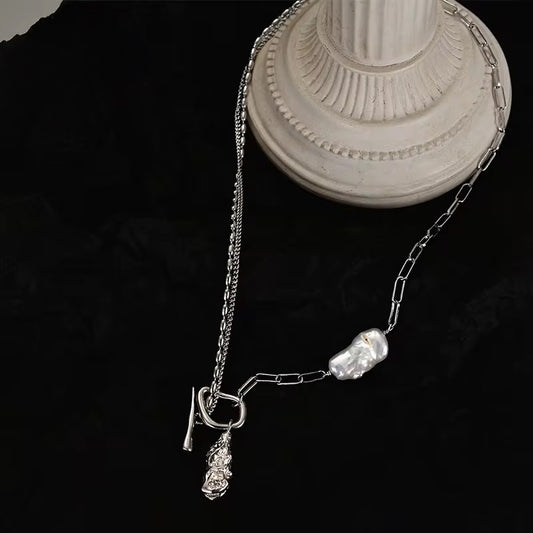 BUY 1 GET 1 FREE ! 925 Silver Pearl Necklace N00061