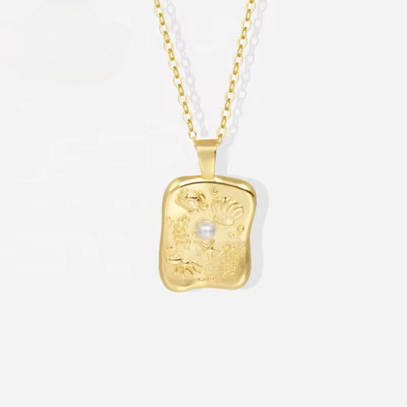 BUY 1 GET 1 FREE ! Gold vermeil Pendant Necklac N00054