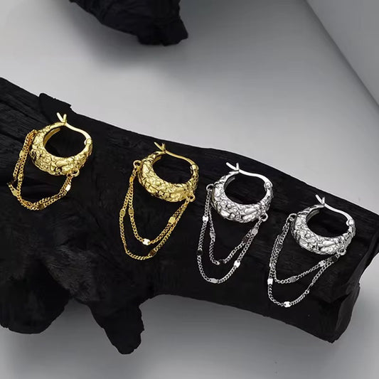 BUY 1 GET 1 FREE ! S925 Silver 18k gold plated Earrings E00063