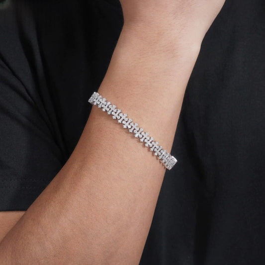 Diamond Moissanite Gold vermeil Bracelet B00060