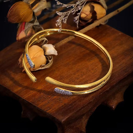 BUY 1 GET 1 FREE ! S925 Silver 18K Gold plated Bracelet B00087