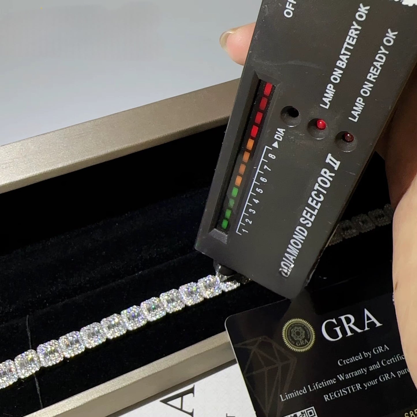 Diamond Moissanite Gold Vermeil Iced Out Bracelet B00059