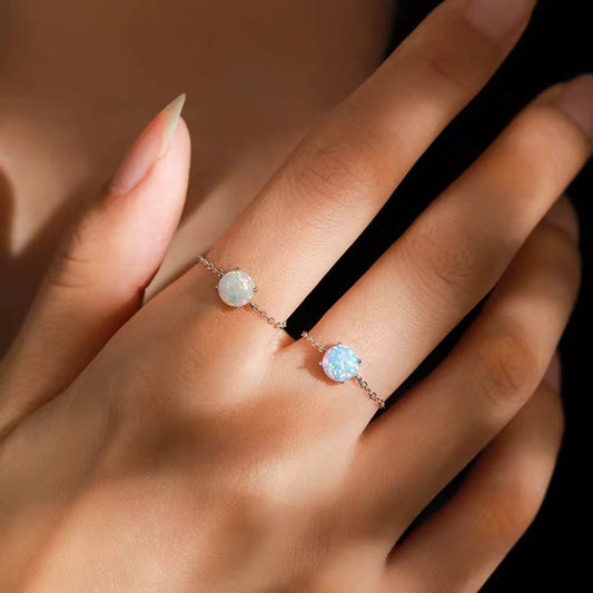 BUY 1 GET 11 FREE ! S925 Silver Opal Ring R00180
