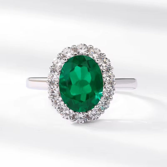 BUY 1 GET 2 FREE ! S925 Silver Emerald Ring R00210