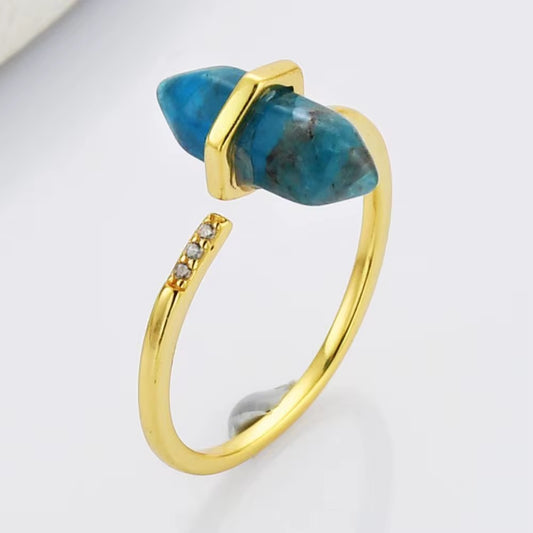 BUY 1 GET 4 FREE ! S925 Silver Apatite Ring R00217
