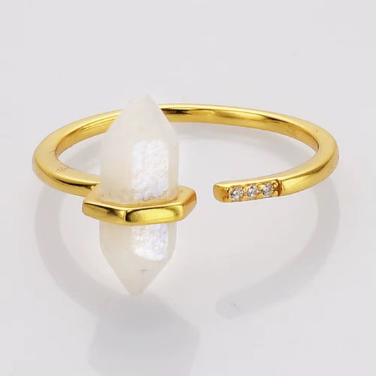 S925 Silver Moonstone Ring R00220