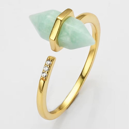BUY 1 GET 4 FREE ! S925 Silver Amazonite Ring R00224