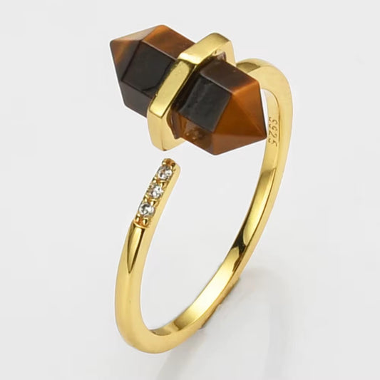 BUY 1 GET 4 FREE ! S925 Silver Tiger Eye Ring R00226