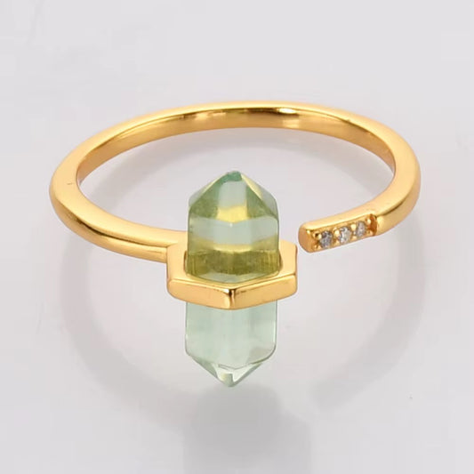 BUY 1 GET 4 FREE ! S925 Silver Fluorite Ring R00227