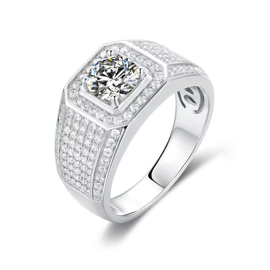 S925 Silver 1CT Diamond Moissanite Ring R00005