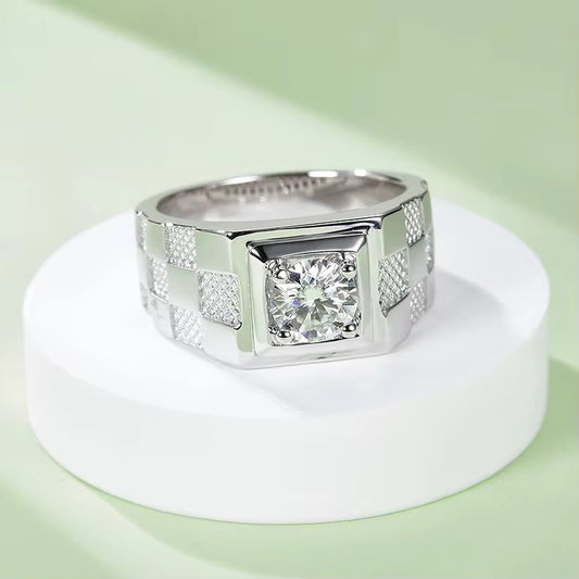 S925 Silver 1CT Diamond Moissanite Ring R00010