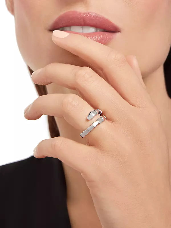 S925 Silver 18K Gold Plated Viper Ring R00032