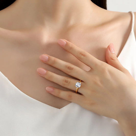 2ct Diamond Moissanite 18K Gold ring R00002