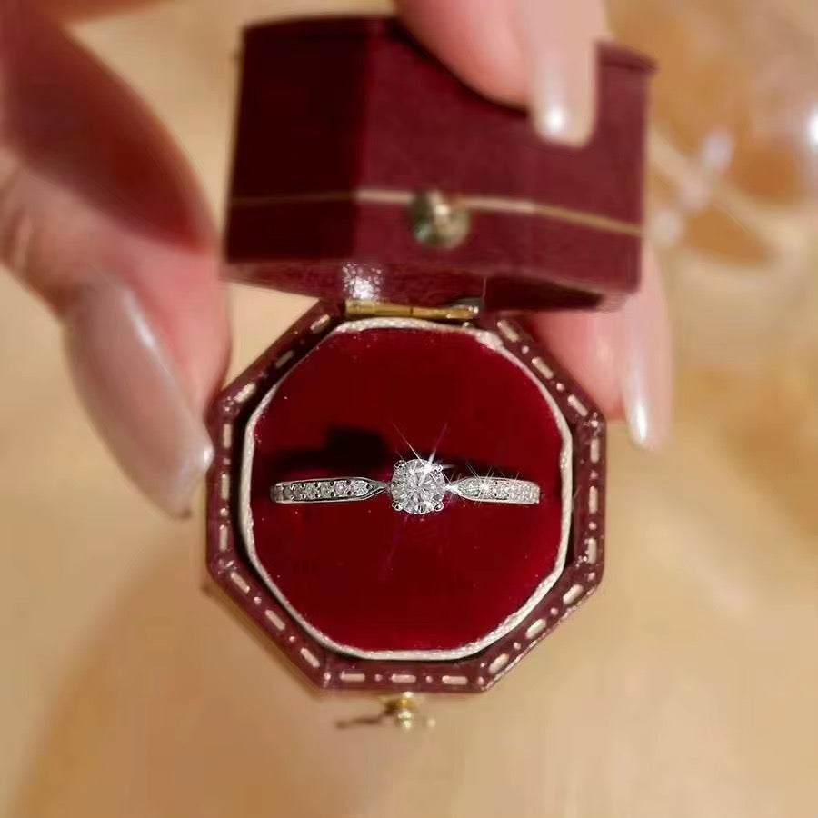 0.3 Carat Diamond Moissanite Gold vermeil ring R00012