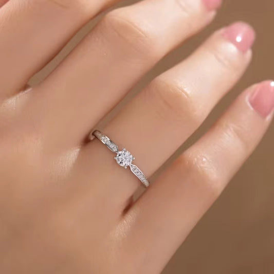 0.3 Carat Diamond Moissanite Gold vermeil ring R00012