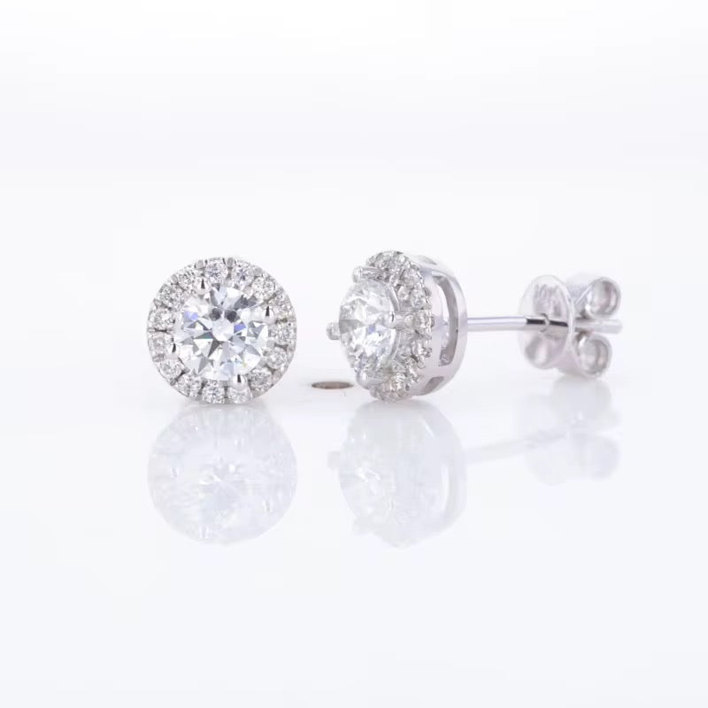 0.5 Carat Diamond Moissanite Gold vermeil Earrings Studs E00002