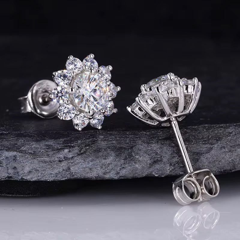0.5 Carat Diamond Moissanite Gold vermeil Earrings Studs E00003