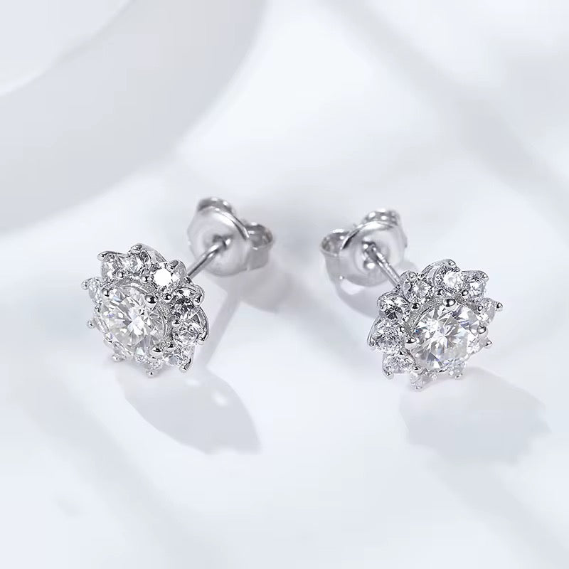 0.5 Carat Diamond Moissanite Gold vermeil Earrings Studs E00003