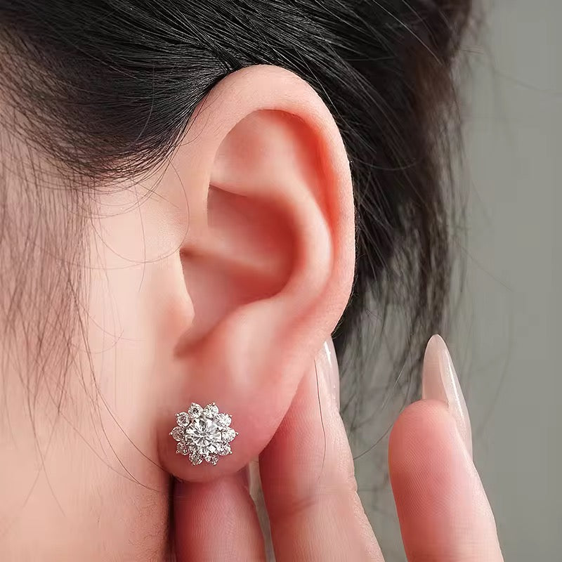 0.5 Carat Diamond Moissanite Gold vermeil Earrings Studs E00003