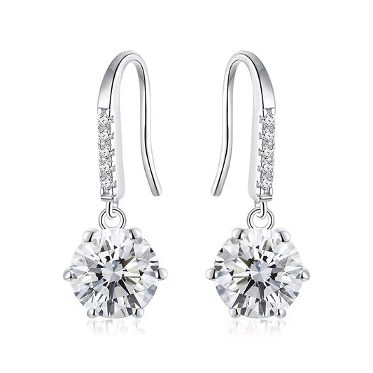 1 Carat Diamond Moissanite Gold vermeil earrings E00005