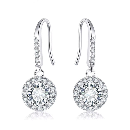 1 Carat Diamond Moissanite Gold vermeil earrings E00008