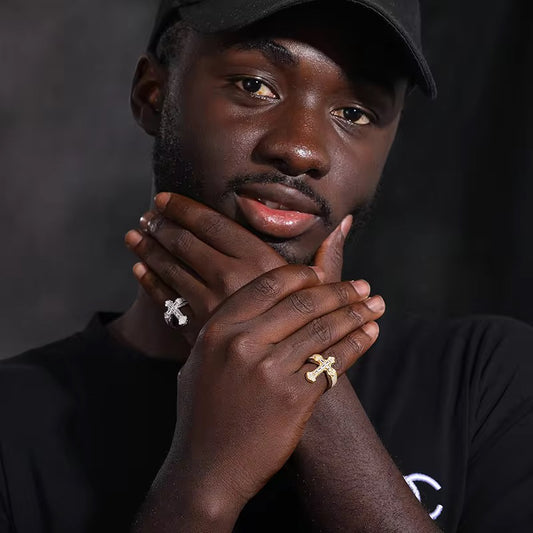 Diamond Moissanite Gold vermeil Ring R00051