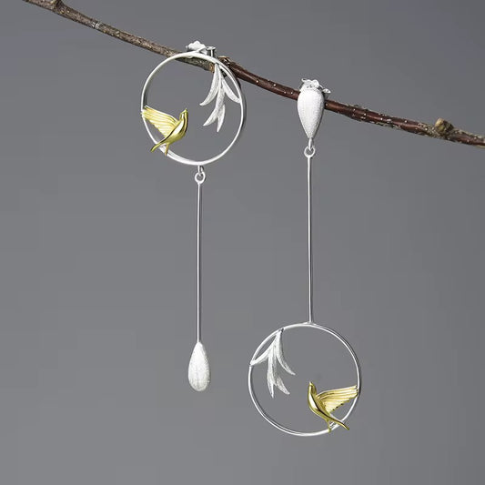 S925 Silver 18K gold plated Earrings E00039