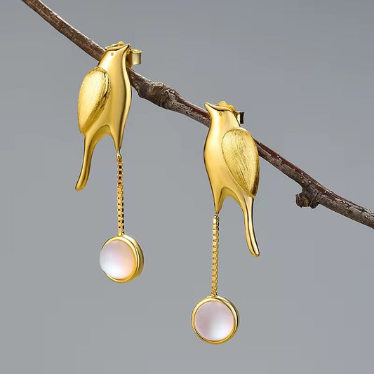 S925 Silver 18K Gold plated Earrings E00041