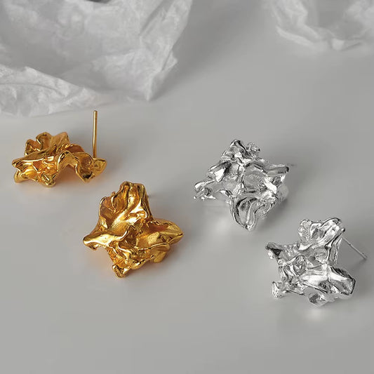 BUY 1 GET 1 FREE ! S925 Silver 18K Gold plated Earrings E00055