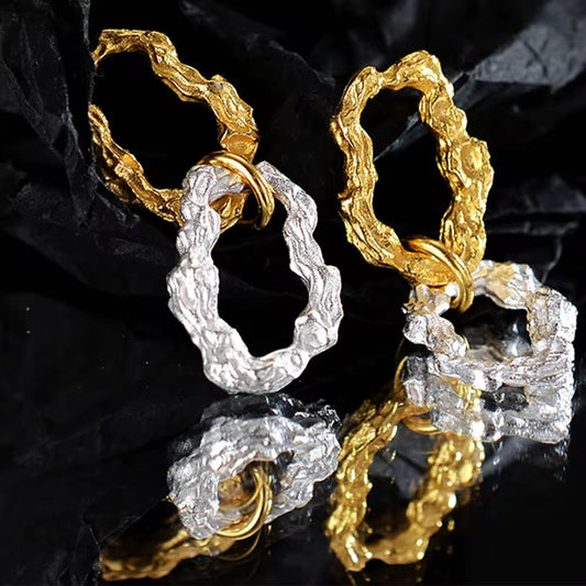 BUY 1 GET 1 FREE ! S925 Silver 18K gold plated Earrings E00057